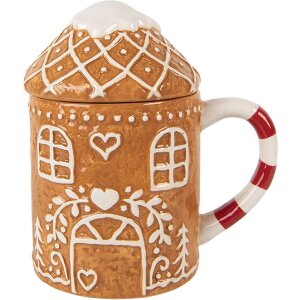 Clayre & Eef Hrček s vekom 450ml 14x10x15cm