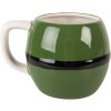 Clayre & Eef Hrnček 450 ml zelená/čierna 14x11x9 cm