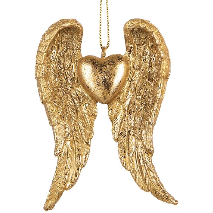 Clayre & Eef 6PR5641 Zlaté Dekoračné Krídla 6x2x9 cm