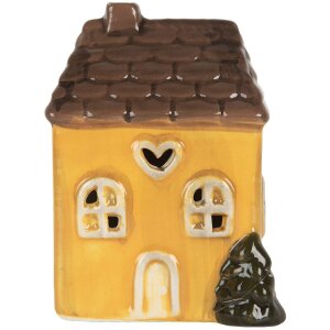 Clayre & Eef Dekoračný domček s LED 7x6x10 cm