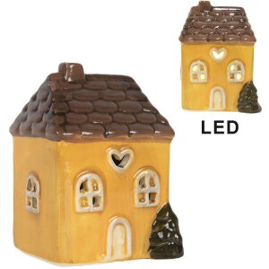 Clayre & Eef Dekoračný domček s LED 7x6x10 cm