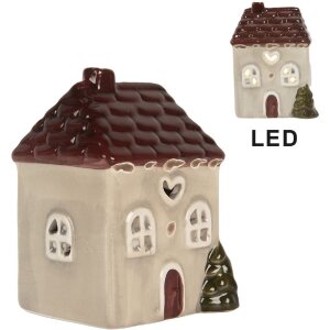 Clayre & Eef Dekoračný domček s LED 7x6x10 cm...