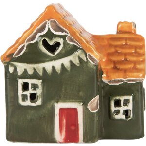 Clayre & Eef Dekoračný domček s LED 8x6x8 cm