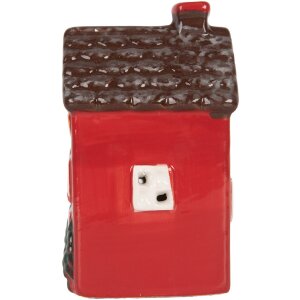 Clayre & Eef Domček s LED 6x6x10 cm - Vianočná dekorácia