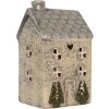 Clayre & Eef Svietnik Domček 9x8x15 cm Dolomit