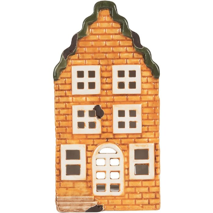 Clayre & Eef Sviečnik Domček 9x10x19 cm Dolomit