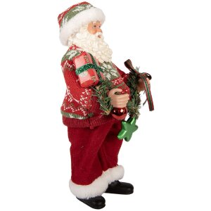 Clayre & Eef 66357 Dekorácia Santa Claus 16x11x27 cm