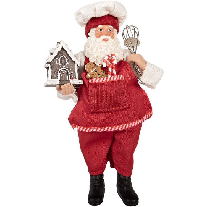 Clayre & Eef 66358 Dekorácia Santa Claus 16x9x26 cm