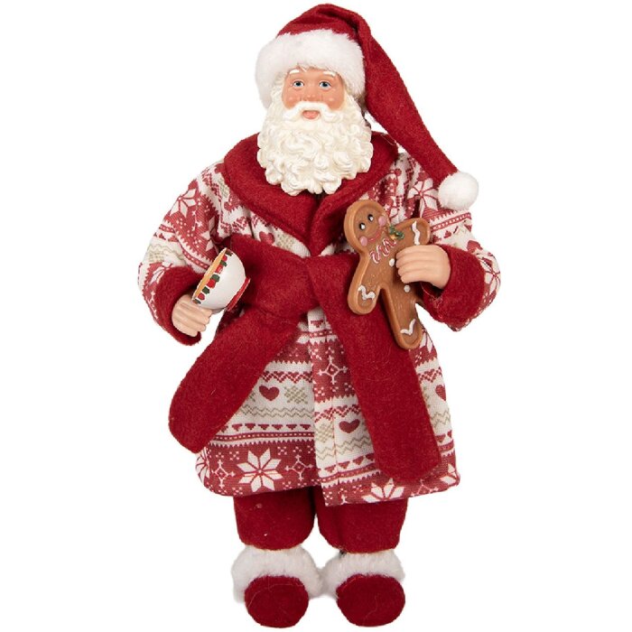 Clayre & Eef 66360 Dekorácia Santa Claus 15x11x28 cm