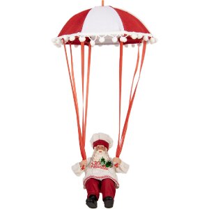 Clayre & Eef 66363 Vianočná dekorácia Santa Claus 25x25x55 cm