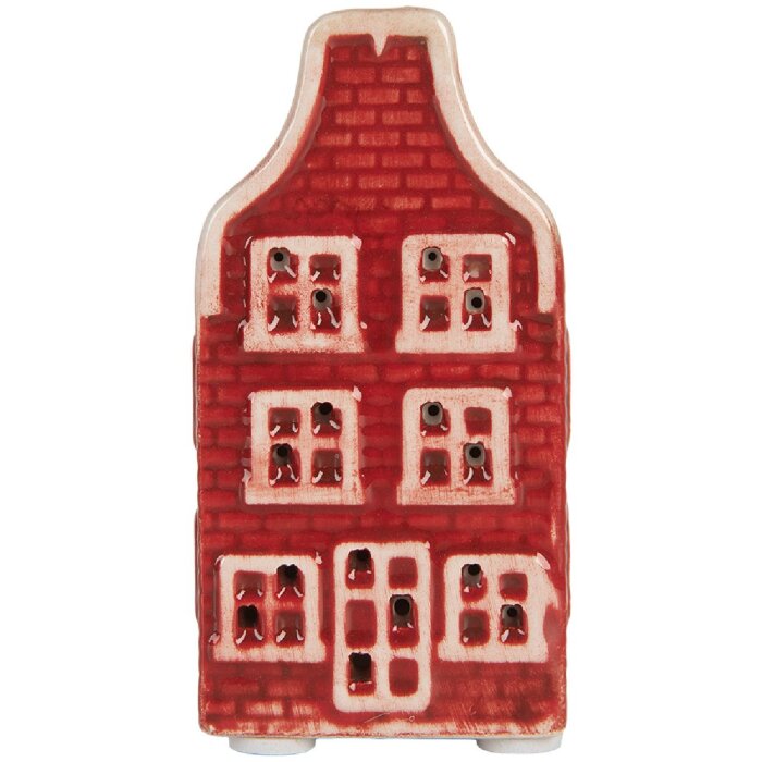 Clayre & Eef Dekoračný domček s LED 4x4x8 cm