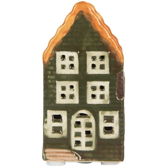 Clayre & Eef Dekoračný domček s LED 4x4x8 cm