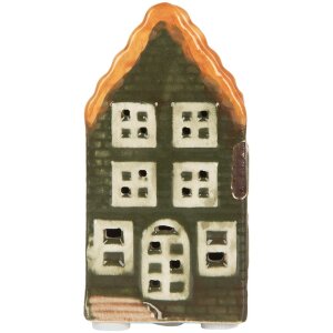 Clayre & Eef Dekoračný domček s LED 4x4x8 cm