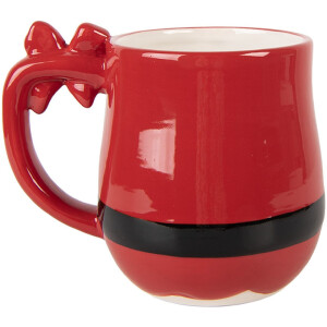 Clayre & Eef Hrnček 400ml červeno-čierny 13x9x11cm