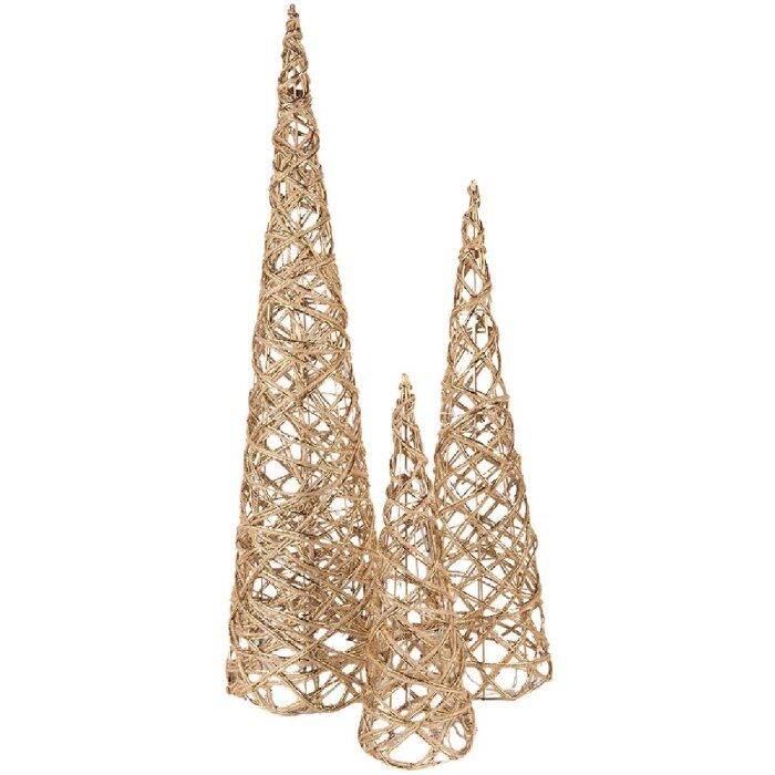 Clayre & Eef 50827 LED Kužele (Sada 3) 20x80/16x60/13x40 cm