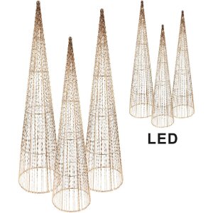 Clayre & Eef LED kužele (set 3) –...