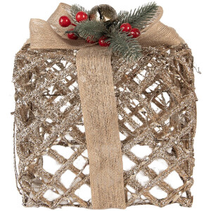 Clayre & Eef LED Darčekové Balenia 3-dielna Zlatá