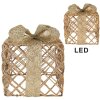 Clayre & Eef 66311 Dekorácia Darček LED 3-dielna Zlatá