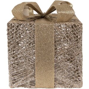 Clayre & Eef 66312 Dekoračná darčeková LED súprava 3ks Zlatá