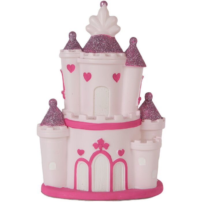 Clayre & Eef Nočné svetielko Hrad LED 16x11x24 cm Ružovo-fialové