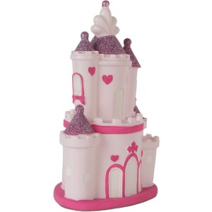 Clayre & Eef Nočné svetielko Hrad LED 16x11x24 cm Ružovo-fialové