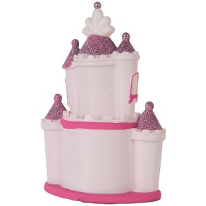 Clayre & Eef Nočné svetielko Hrad LED 16x11x24 cm Ružovo-fialové