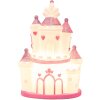 Clayre & Eef Nočné svetielko Hrad LED 16x11x24 cm Ružovo-fialové