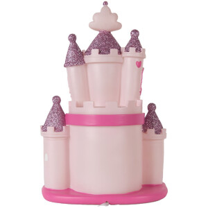 Clayre & Eef Nočné svetielko Hrad LED 23x16x35 cm Ružovo-fialové