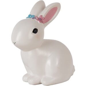 Clayre & Eef Nočné svetielko Králik LED 21x13x22 cm Ružové