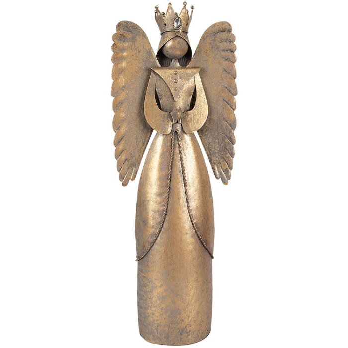 Clayre & Eef 6Y5944 Dekoračný Anjel 17x10x46 cm