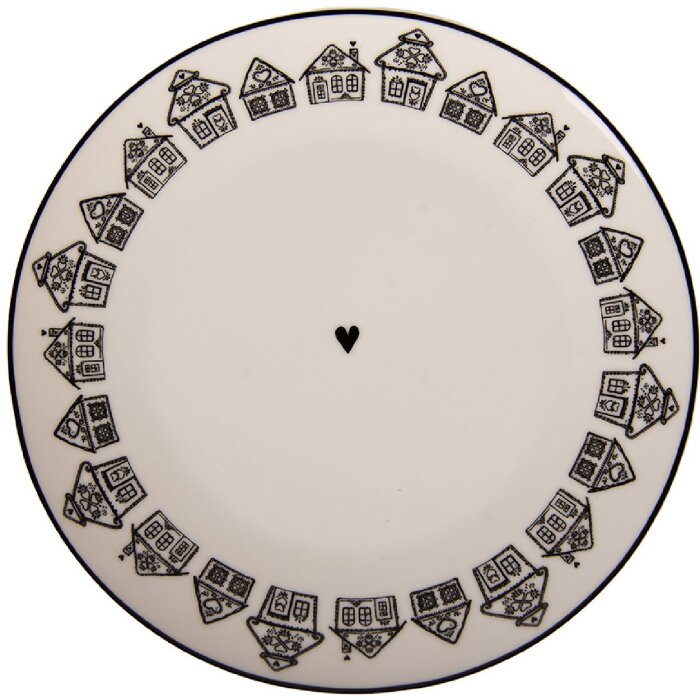 Clayre & Eef Malý tanier 20x2 cm béžovo-hnedý