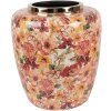 Clayre & Eef 66378 Dekoratívna váza Ø 33x36 cm Béžovo-oranžová