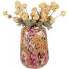 Clayre & Eef 66383 Žltá ružová dekoračná váza 27x34 cm
