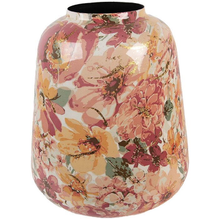 Clayre & Eef 66385 Dekoratívna váza Ružovo-Sivá 35x52 cm