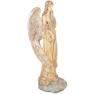 Clayre & Eef Dekoračná Soška Anjela 28x22x71 cm