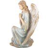 Clayre & Eef Dekoračný Anjel 34x36x55 cm Béžovo-Modrý