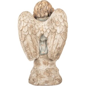 Clayre & Eef Dekorácia Anjel 32x23x56 cm Béžovo-šedá