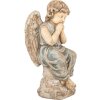 Clayre & Eef Dekorácia Anjel 32x23x56 cm Béžovo-šedá