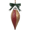 Clayre & Eef Vianočná guľa 15x12x36 cm Červeno-zlatá