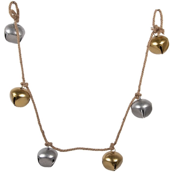 Clayre & Eef Zvonček 8x8x135 cm Zlato-Striebro