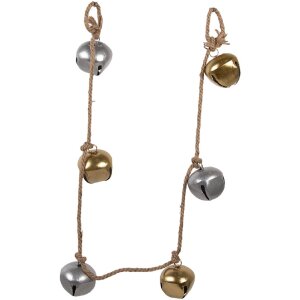 Clayre & Eef Zvonček 8x8x135 cm Zlato-Striebro