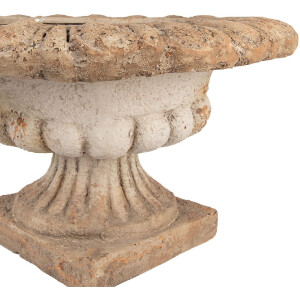 Clayre & Eef 5MG0089 Dekoračný kvetináč hnedo-béžový 61x35 cm