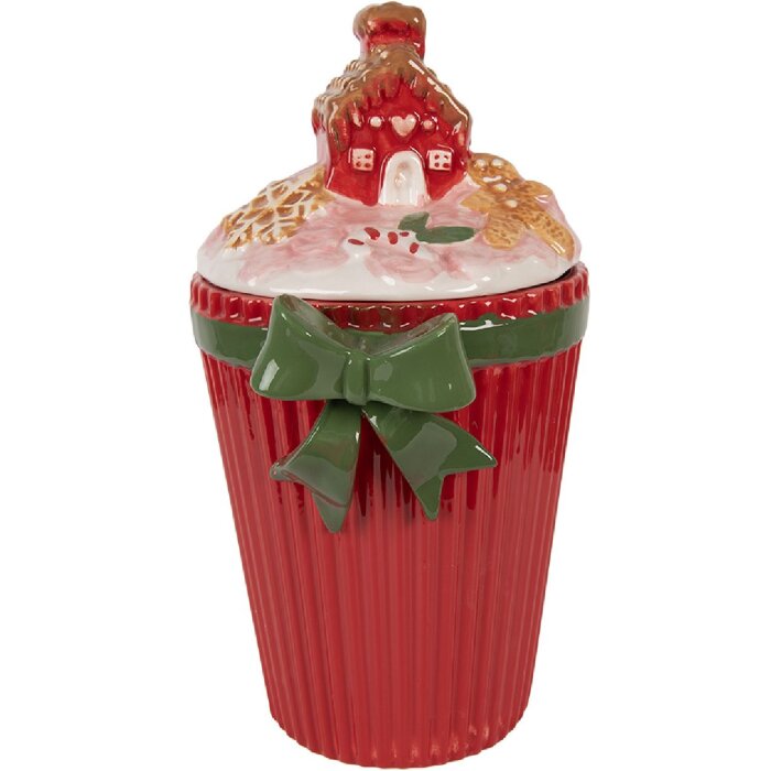 Clayre & Eef Zásobník s vekom 16x14x27 cm