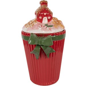 Clayre & Eef Zásobník s vekom 16x14x27 cm