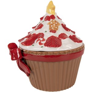 Clayre & Eef Zásobník s vekom 18x16x20 cm