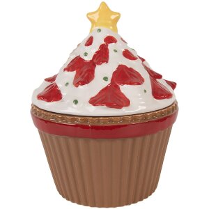 Clayre & Eef Zásobník s vekom 18x16x20 cm