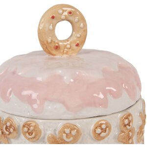 Clayre & Eef Zásobník s vekom 18x18 cm Keramika