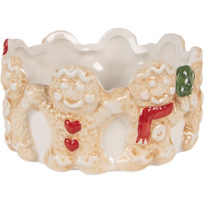 Clayre & Eef 6CE2233 Miska 14x7 cm Hnedá/Bežová Keramika