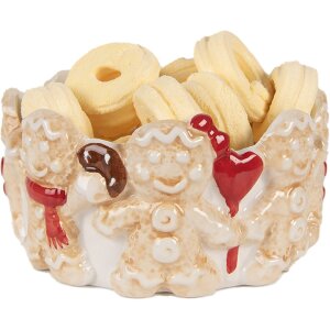 Clayre & Eef 6CE2233 Miska 14x7 cm Hnedá/Bežová Keramika