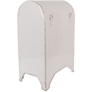 Clayre & Eef 6Y5914 Poštová schránka 20x14x30 cm biely/červený vidiecky štýl